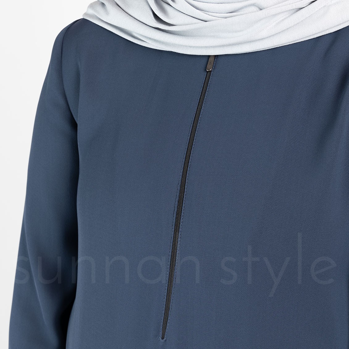 Sunnah Style Essentials Closed Abaya Slim Steel Blue
